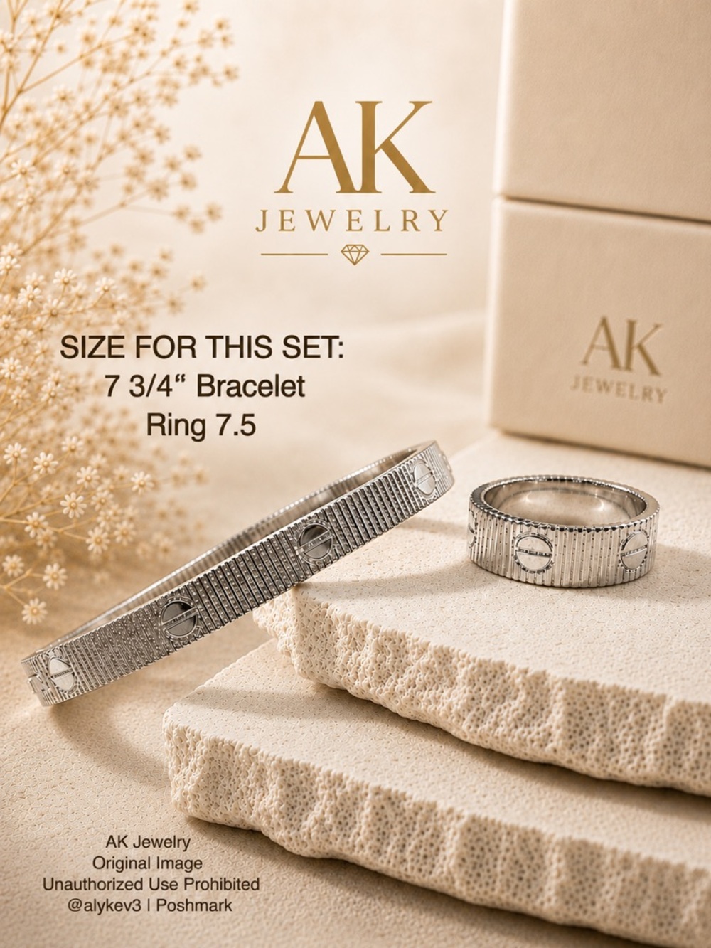 💎LUXURY  AK Jewelry Sculpted Brushed Ridge Cuff Bracelet | AK Jewelry